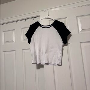 Black and White Raglan T-Shirt